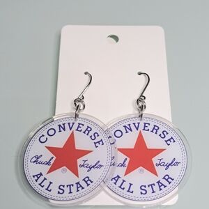 Converse Logo Earrings With Stainless Steel Ear Wires